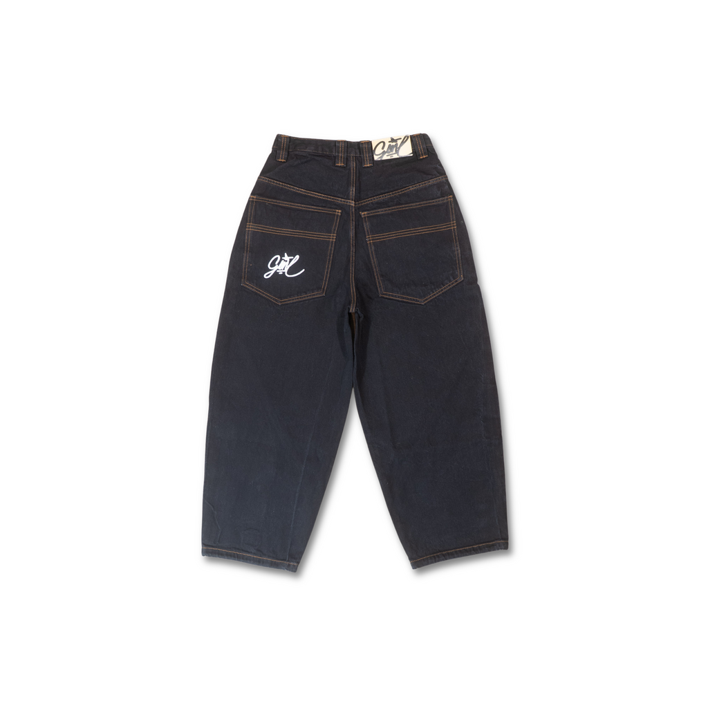 Baggy Black Raw Denim