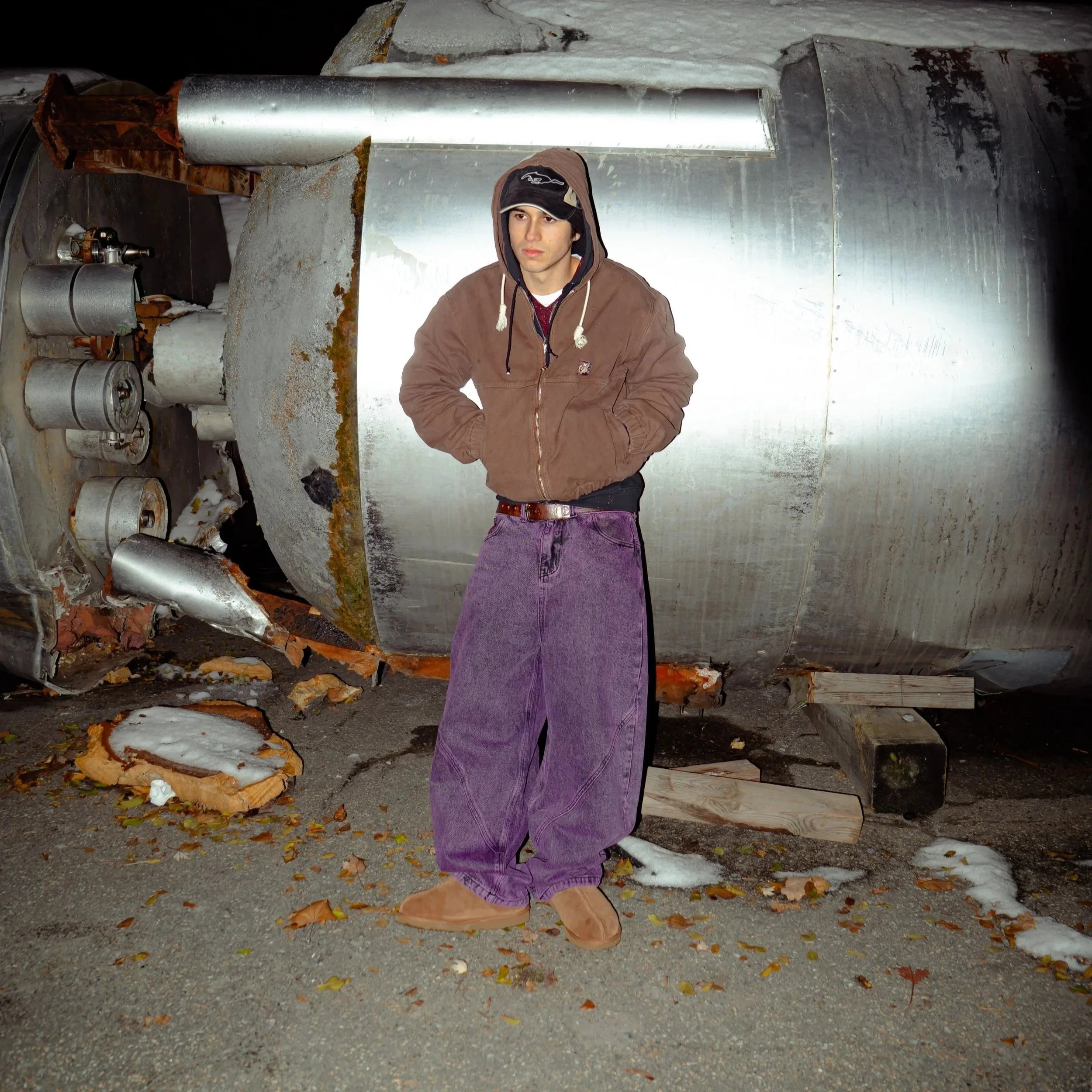 Baggy Dark Purple Denim