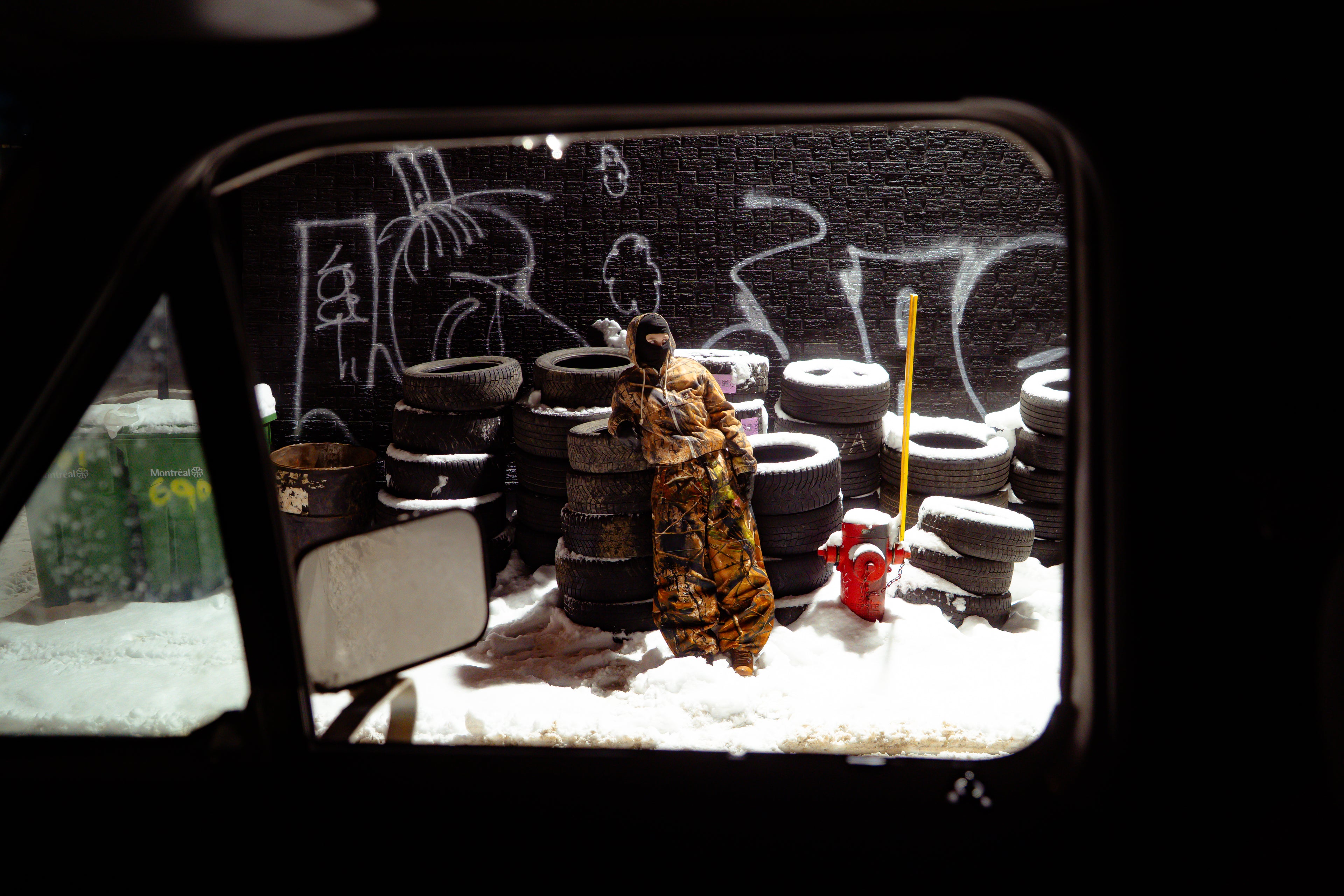 CAMO REAL TREE BAGGY SNOWPANTS FROM GONEPANTS