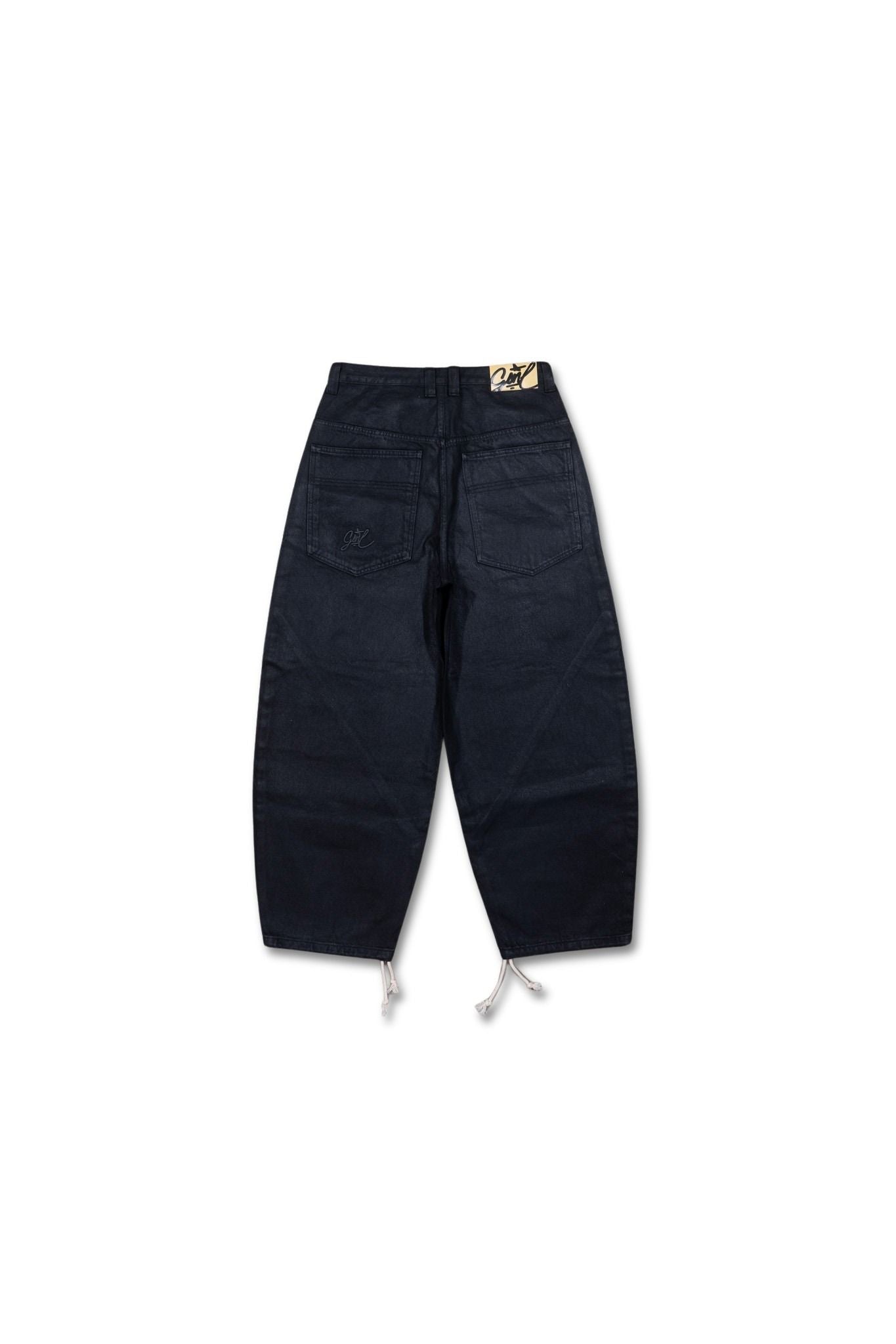 Black Waxed Baggy Denim Gone