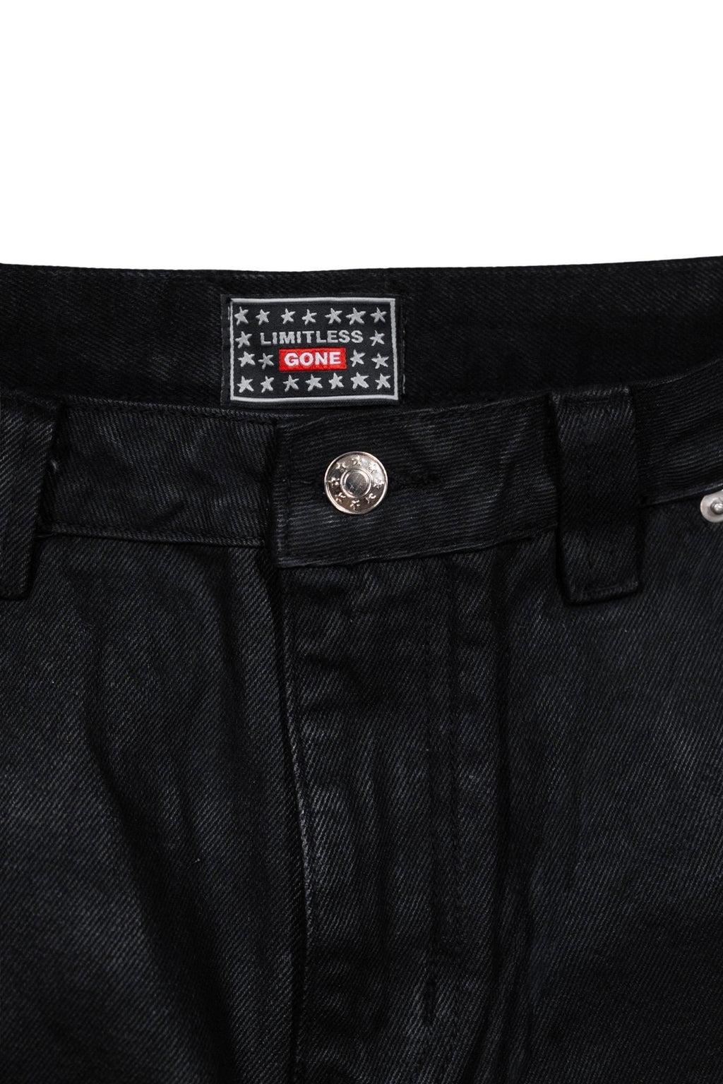 Black Waxed Baggy Denim Gone