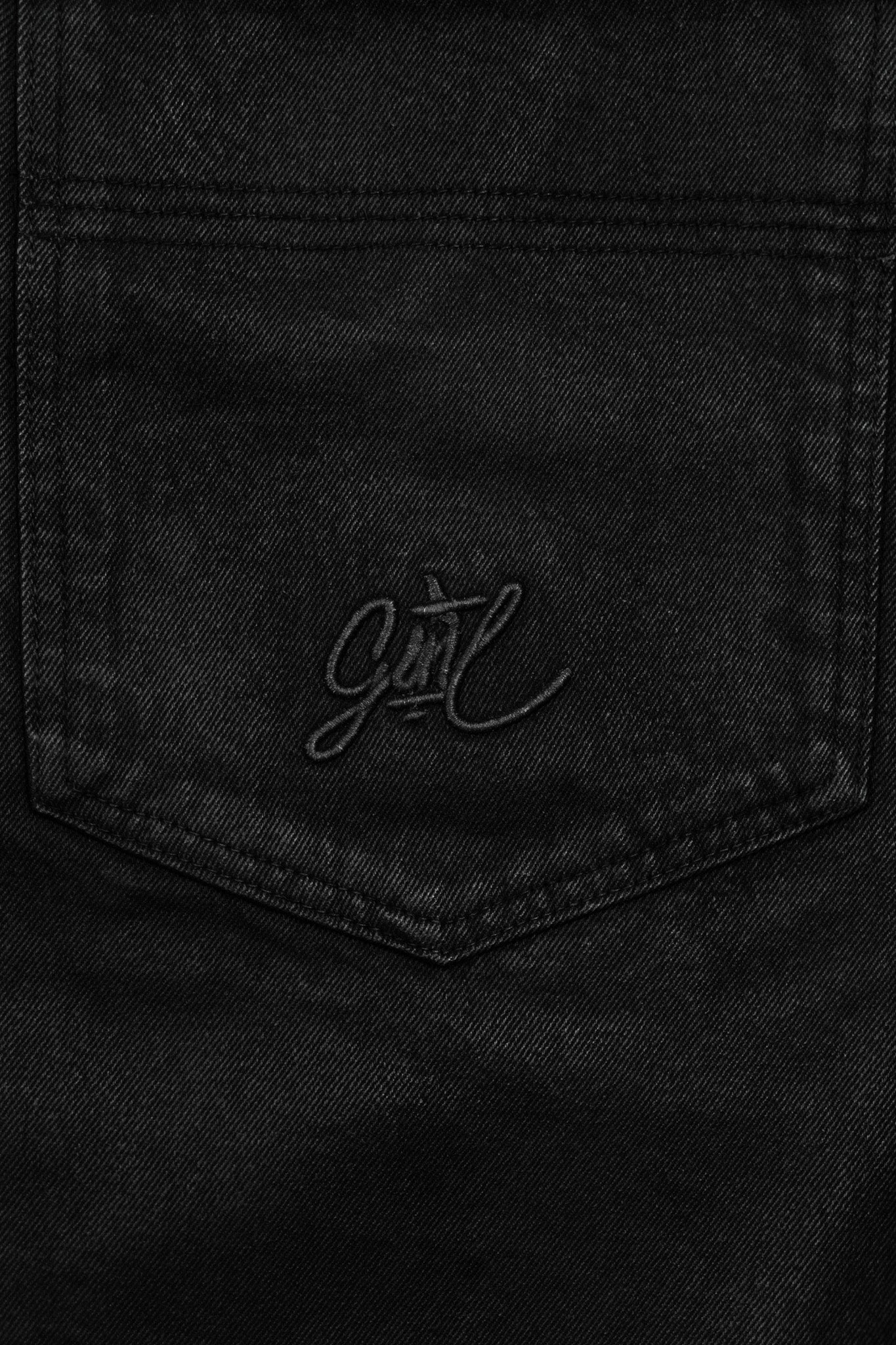 Black Waxed Baggy Denim Gone