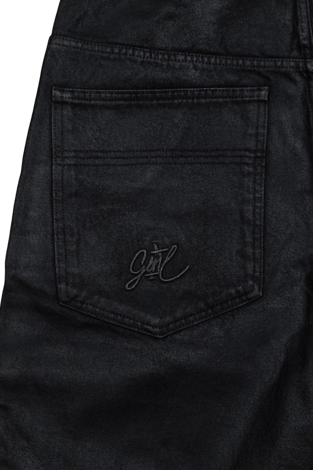 Black Waxed Baggy Denim Gone