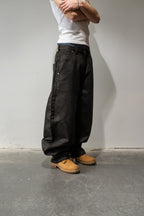 Black Waxed Baggy Denim Gone
