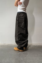 Black Waxed Baggy Denim Gone