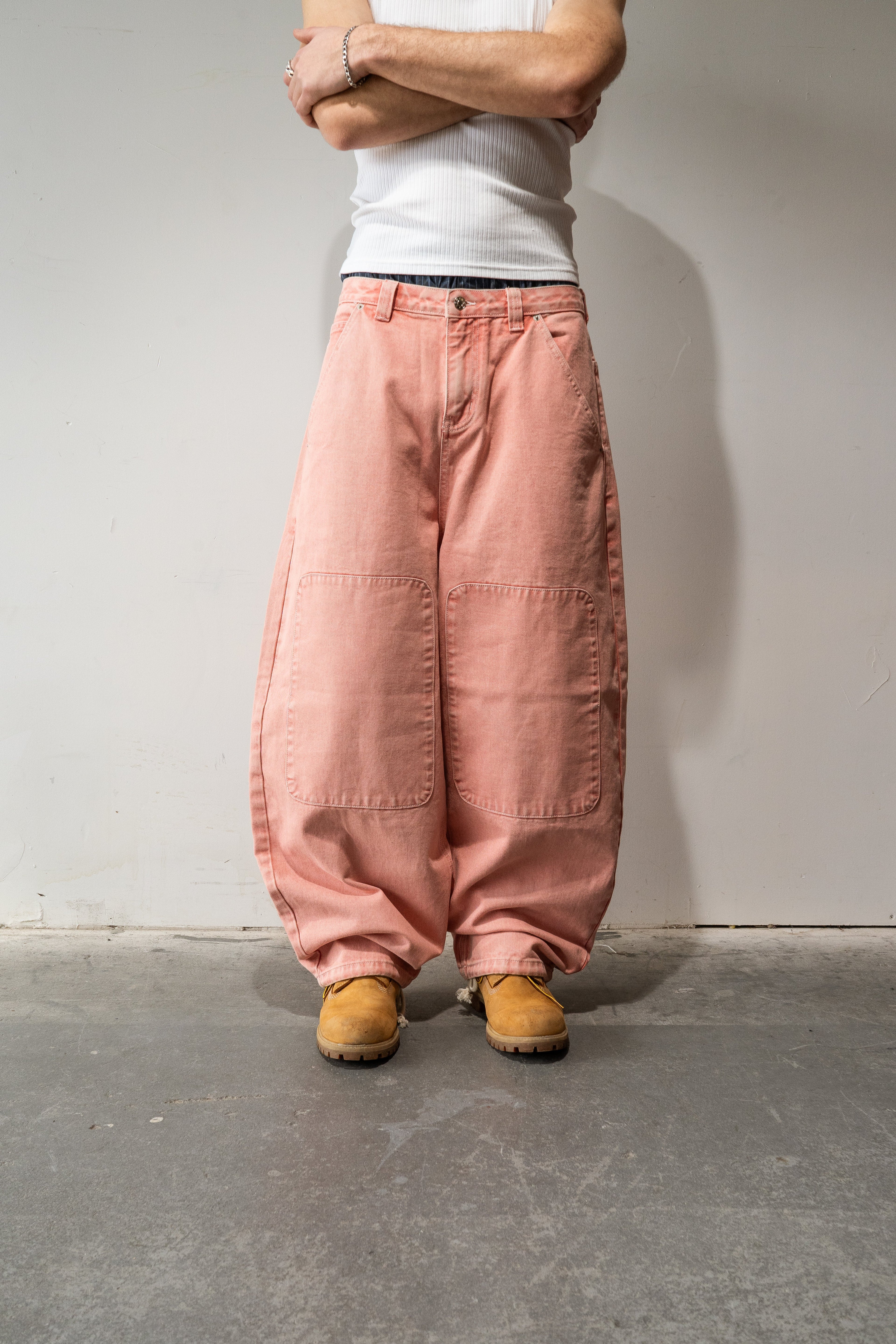 Pink Washed Baggy Denim Gone