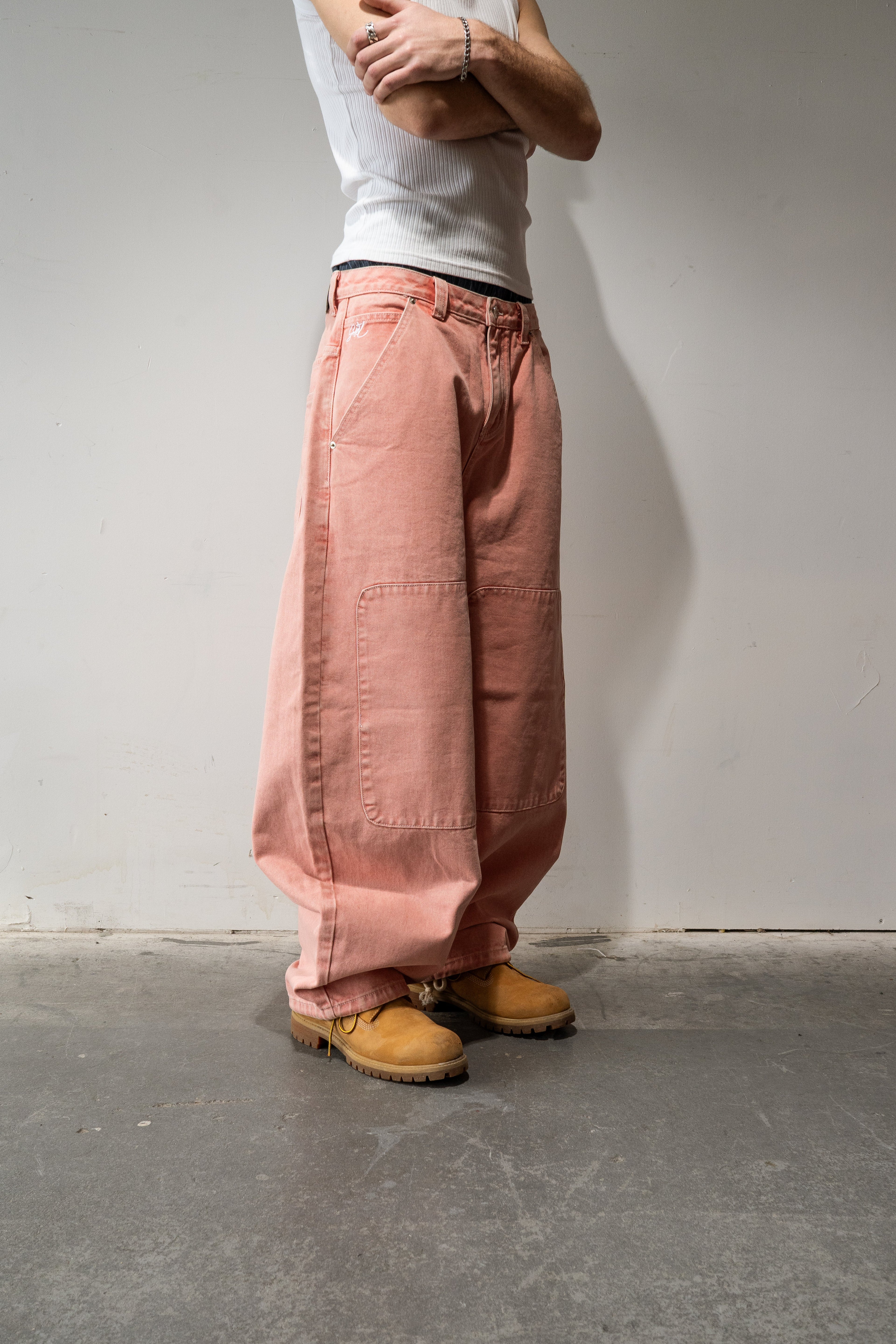 Pink Washed Baggy Denim Gone