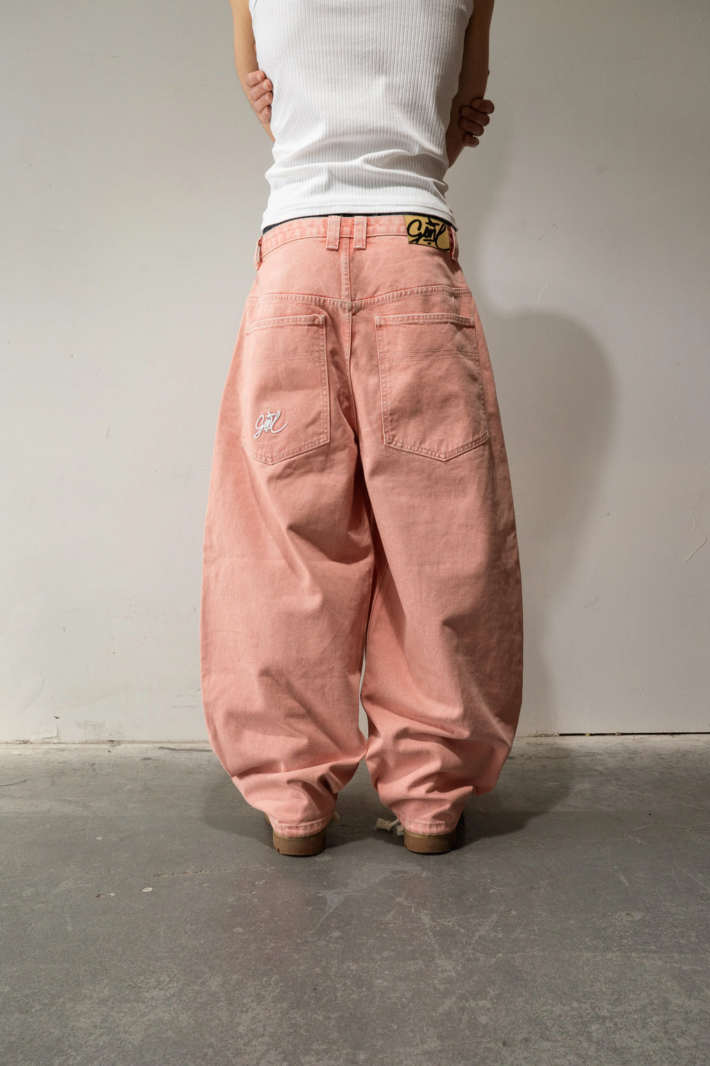 Pink Washed Baggy Denim Gone