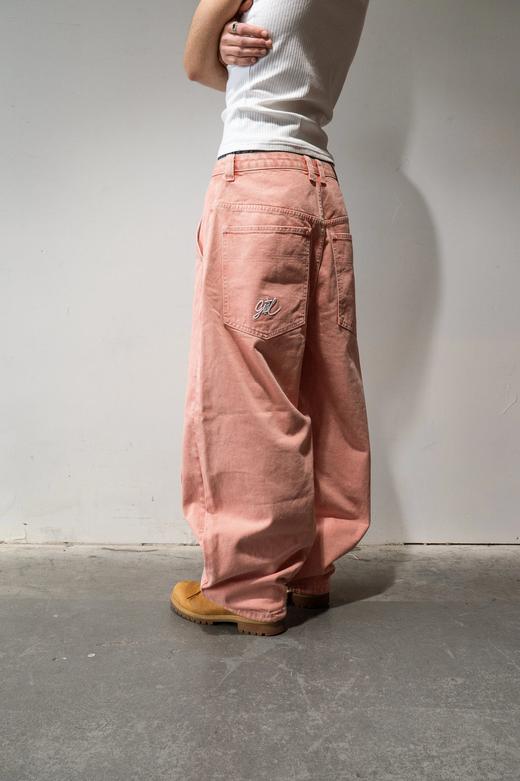 Pink Washed Baggy Denim Gone