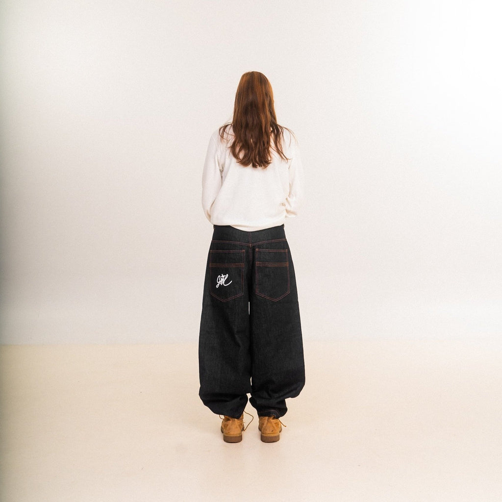 Baggy Black Raw Denim