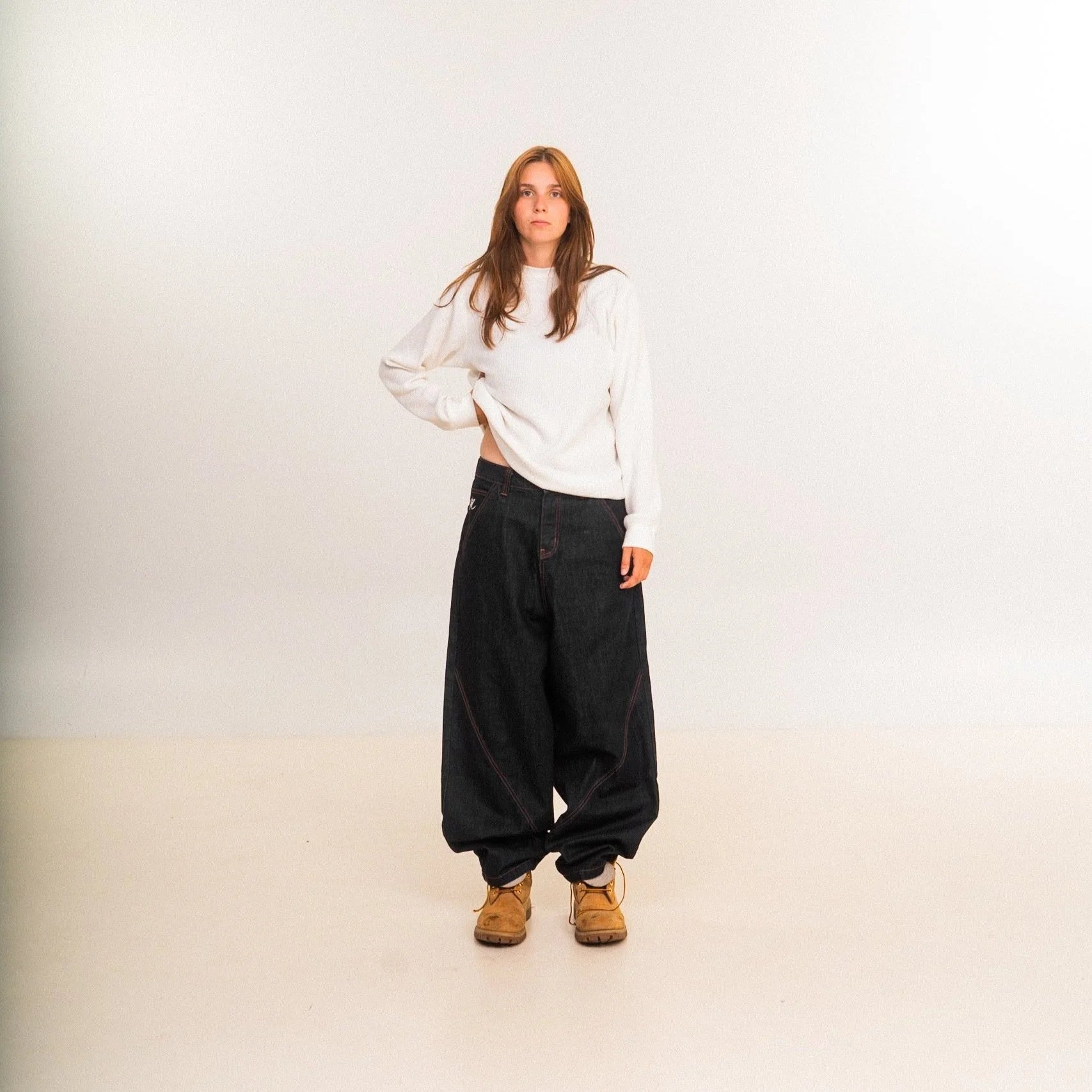 Baggy Black Raw Denim