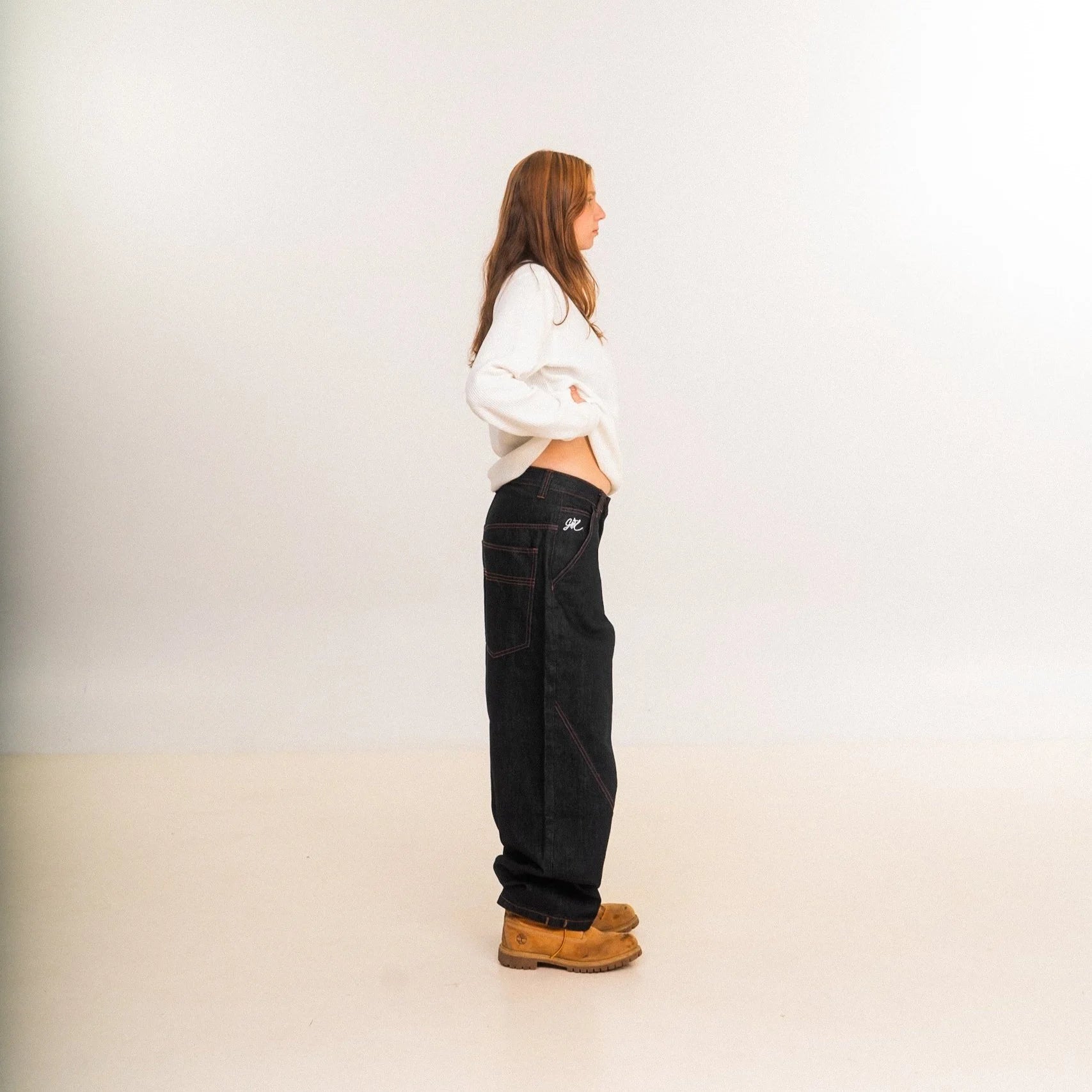 Baggy Black Raw Denim