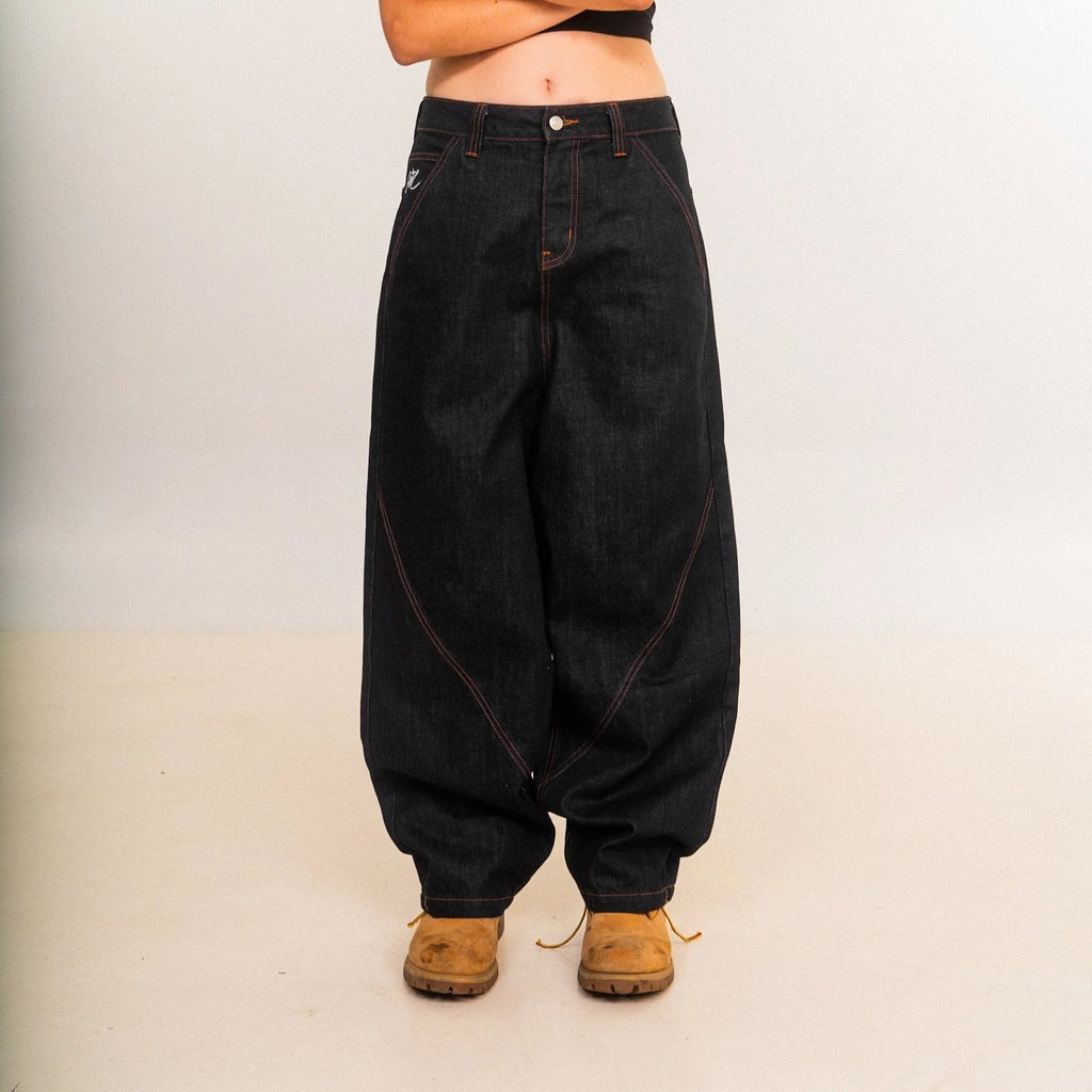 Baggy Black Raw Denim