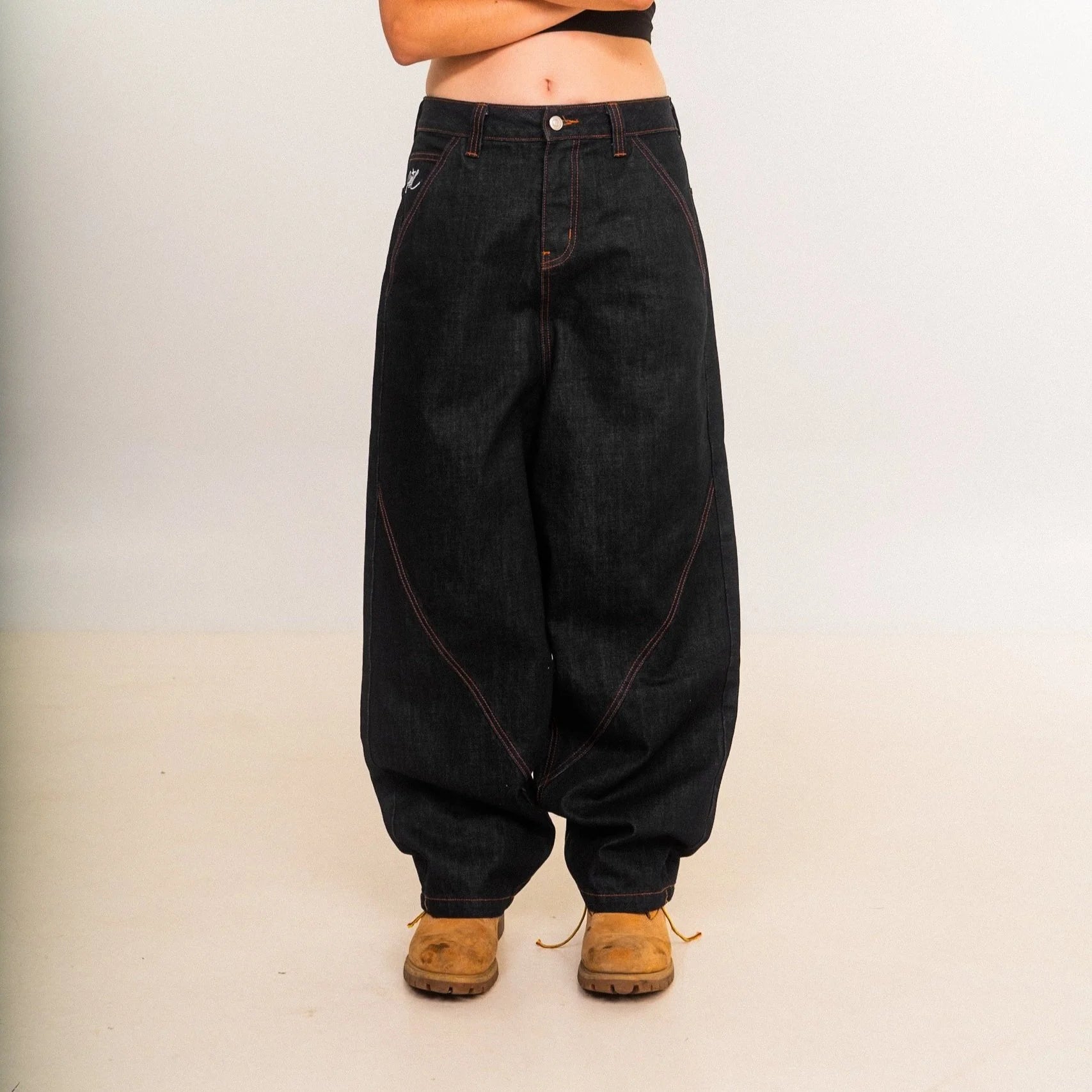 Baggy Black Raw Denim