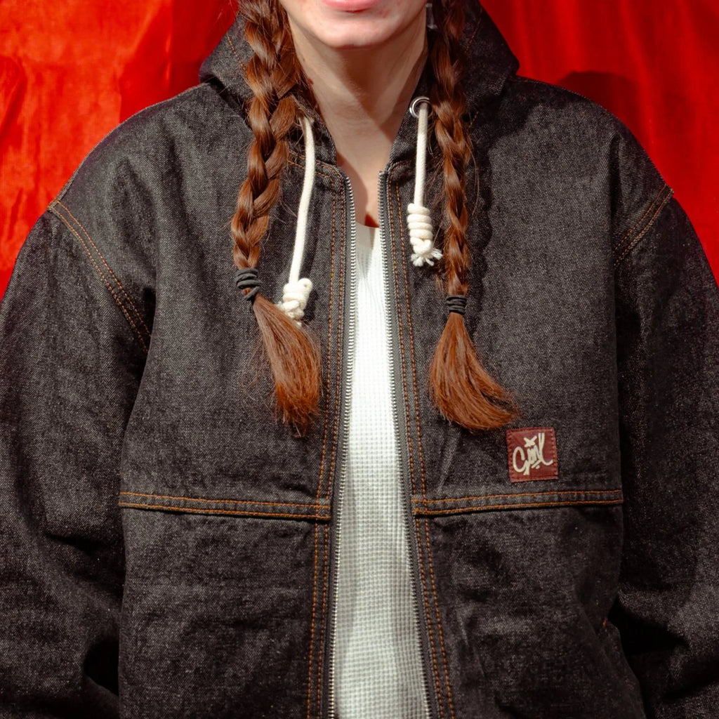 Insulated Work Jacket Dark Raw Denim