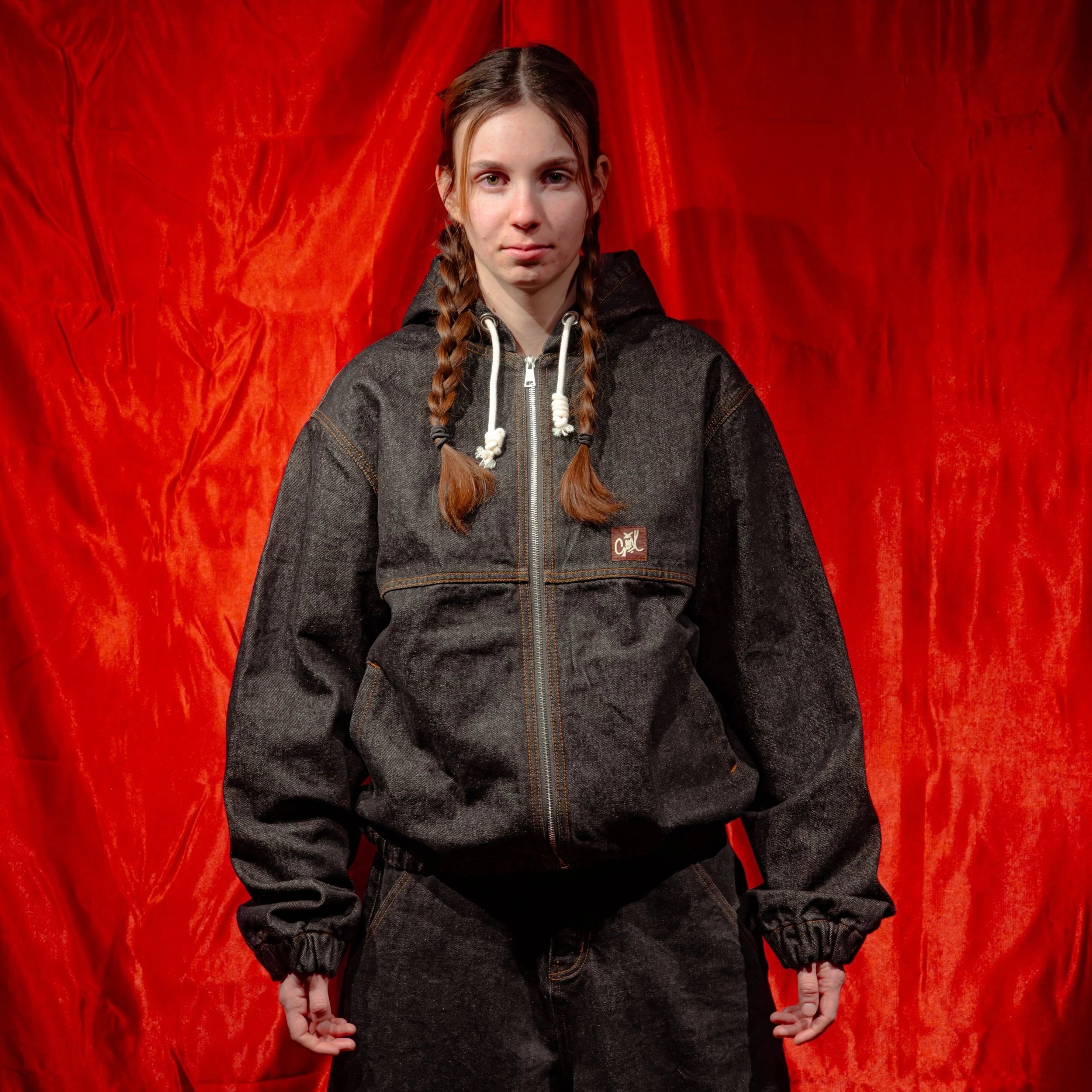 Insulated Work Jacket Dark Raw Denim